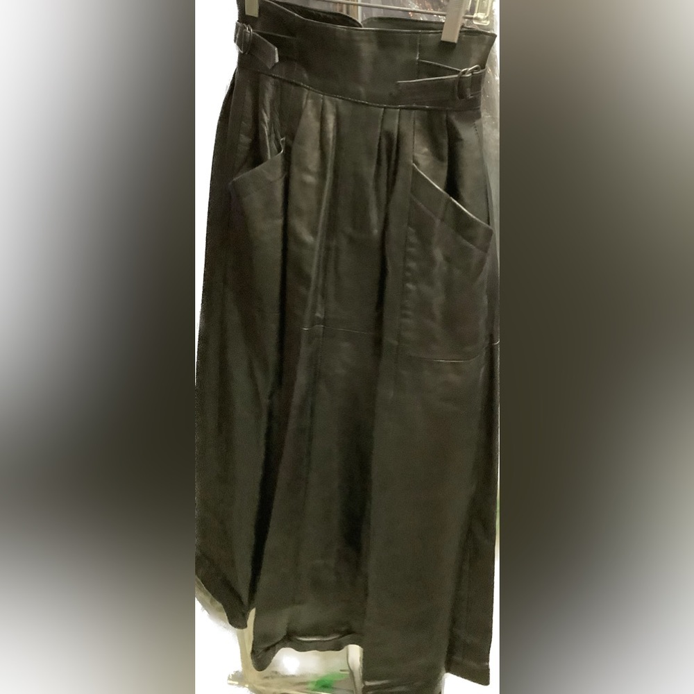 EUC black leather skirt Gossip Vancouver Canada